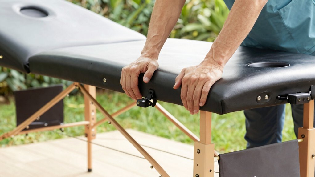adjust massage table height properly