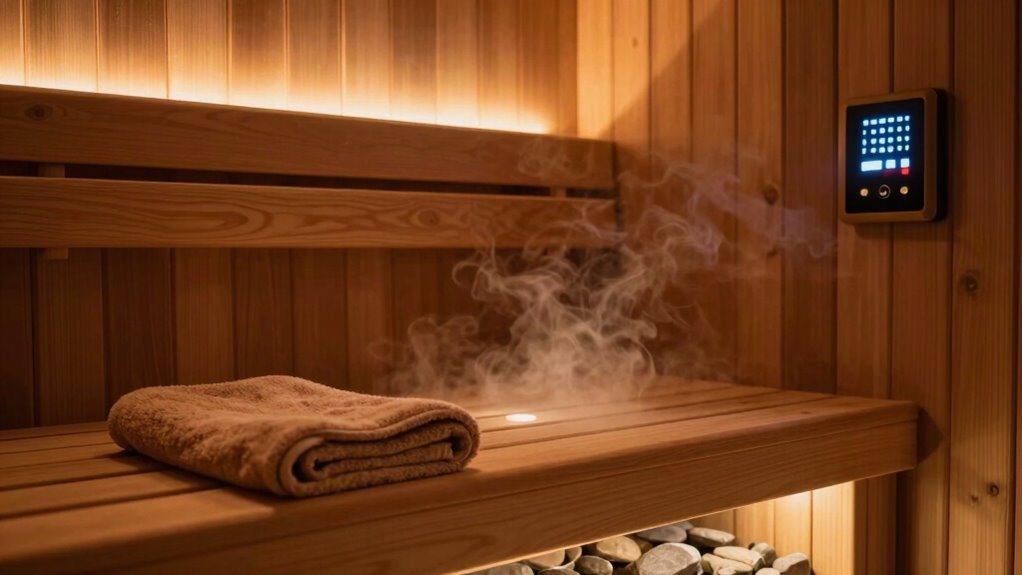 adjust sauna time based heat