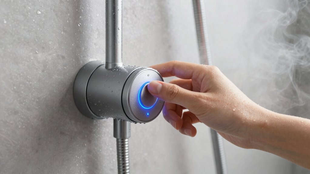 adjust shower temperature accordingly