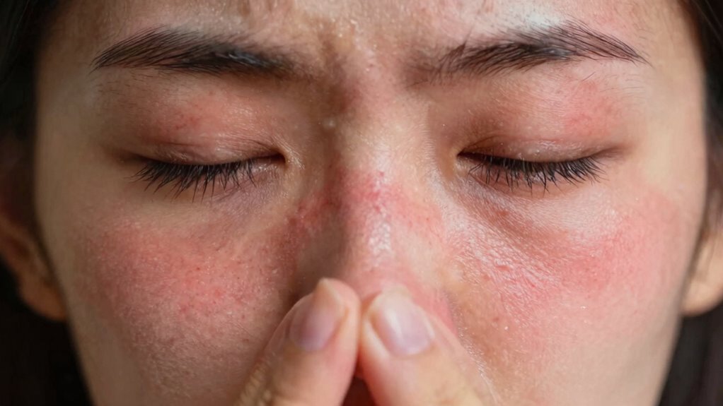 allergy induced facial inflammation