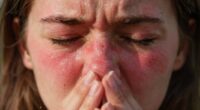 allergy induced facial redness