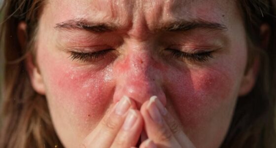 allergy induced facial redness