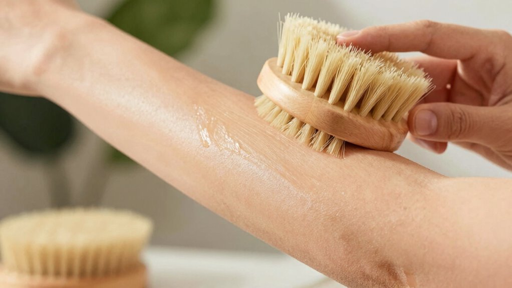 brush gently toward heart