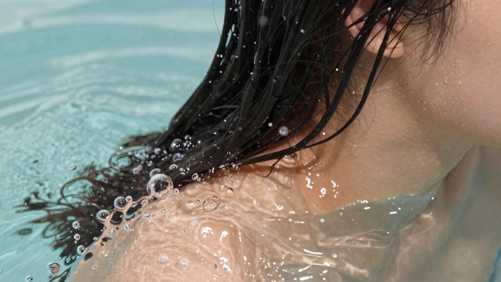 chlorine damages skin hair