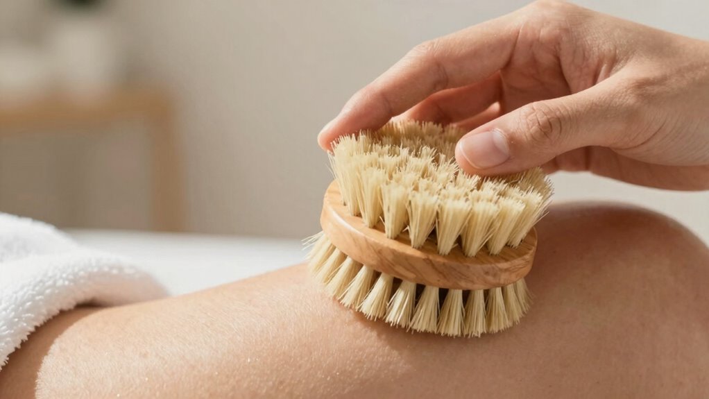 clean dry skin strokes