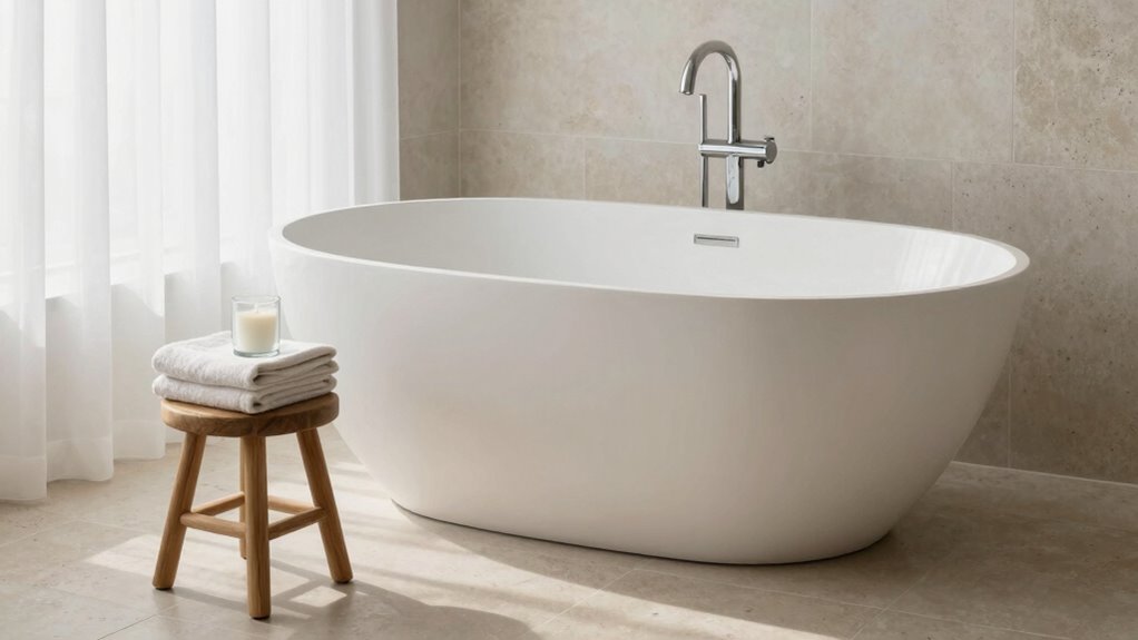 create serene minimalist bath