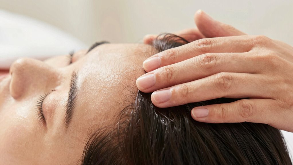 gentle circular scalp massage