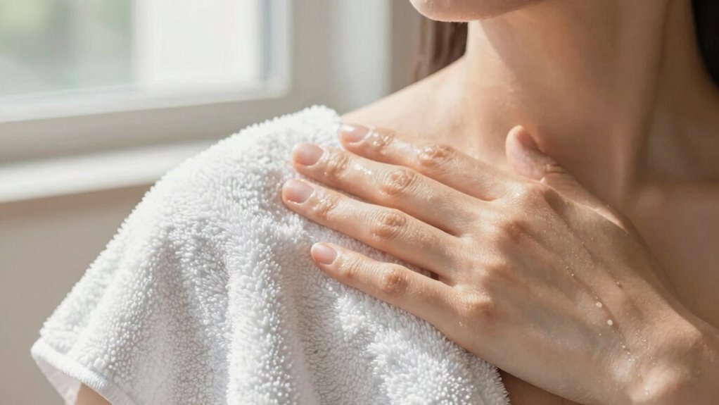 gentle drying preserves skin