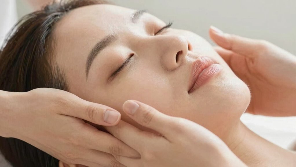 gentle relaxing facial massage
