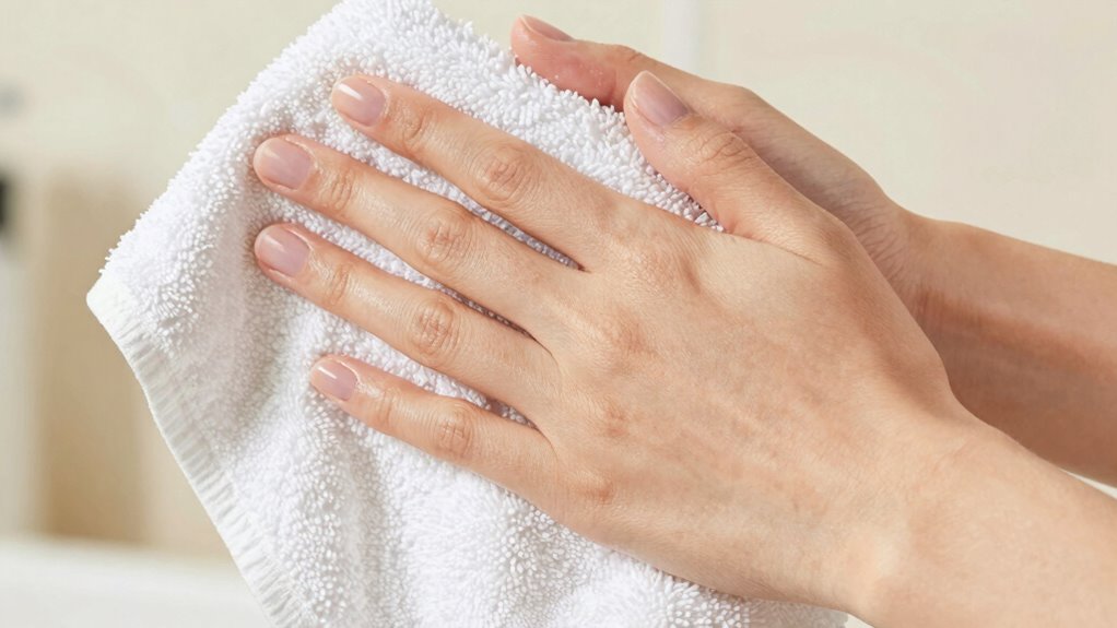 gentle towel drying routine