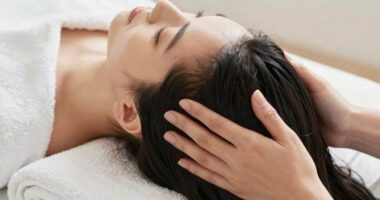 healthy hair scalp massage