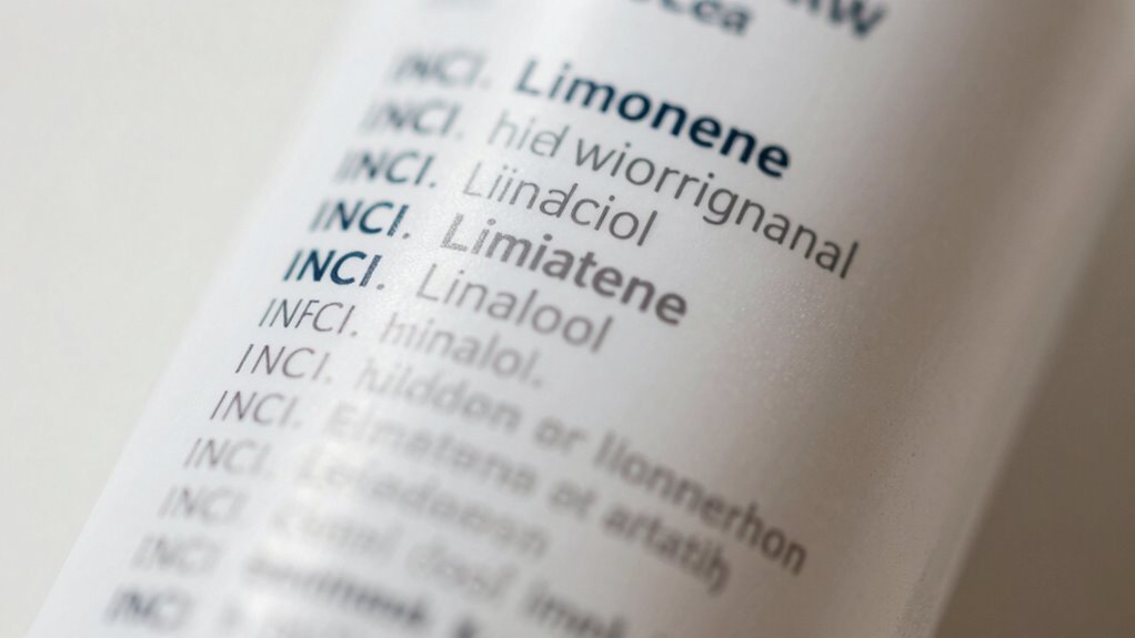 identify allergens by inci names