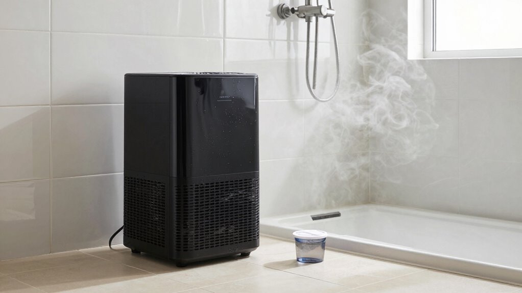 optimal bathroom dehumidifier placement