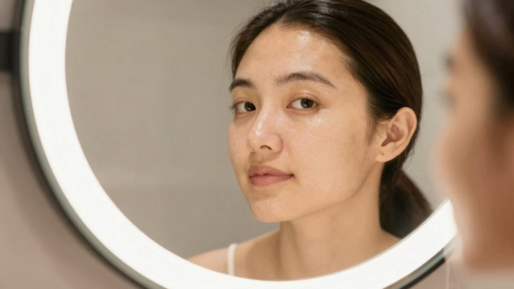 optimal bathroom skincare lighting