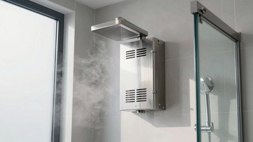optimal steam shower placement
