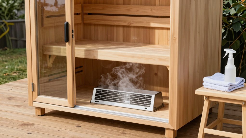 regular thorough sauna cleaning