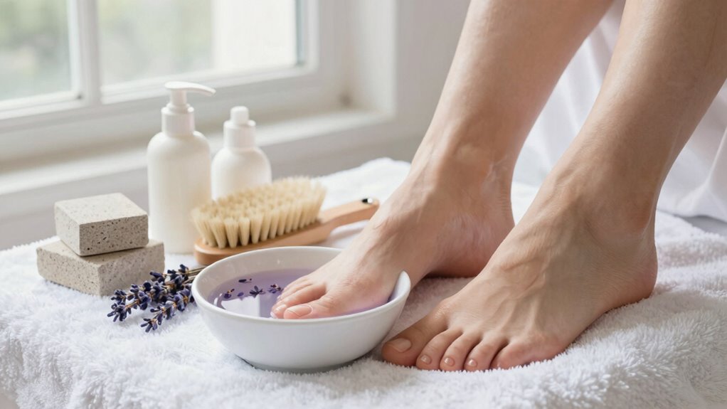 relaxing foot care routine