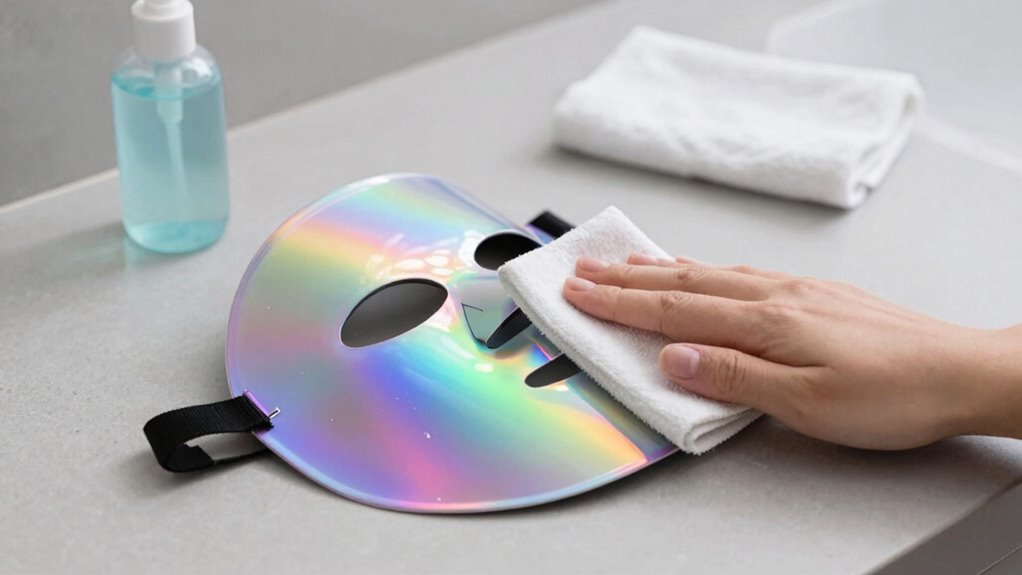 safe led mask cleaning methods