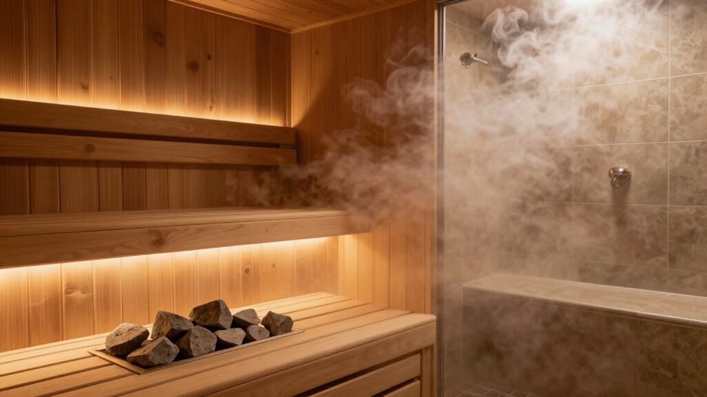 sauna vs steam room