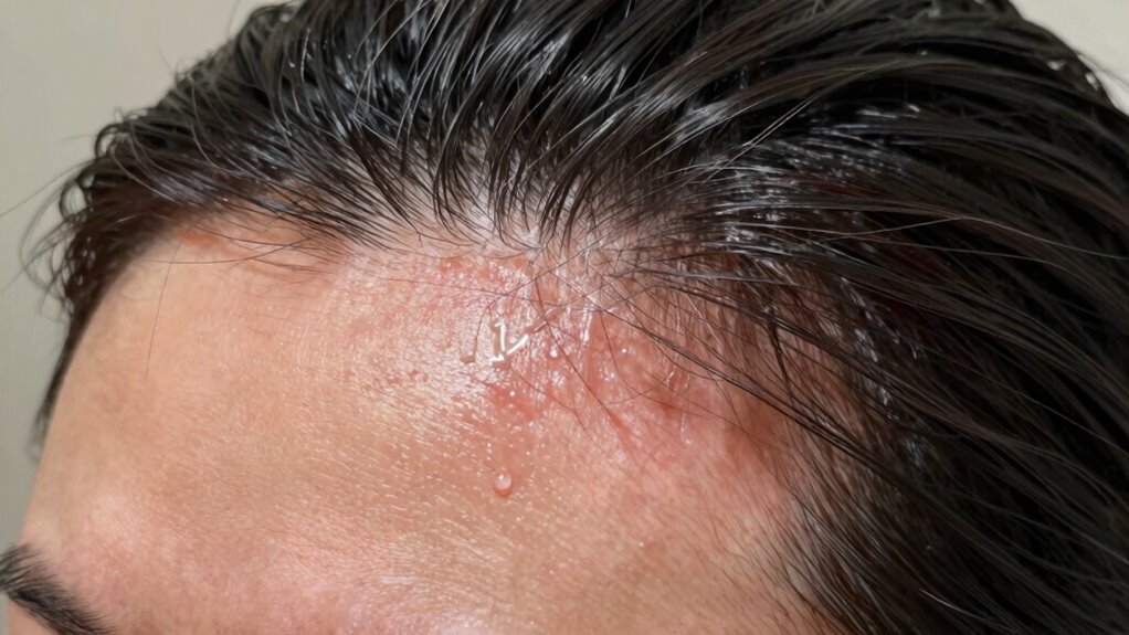 scalp irritation from chemical reactions