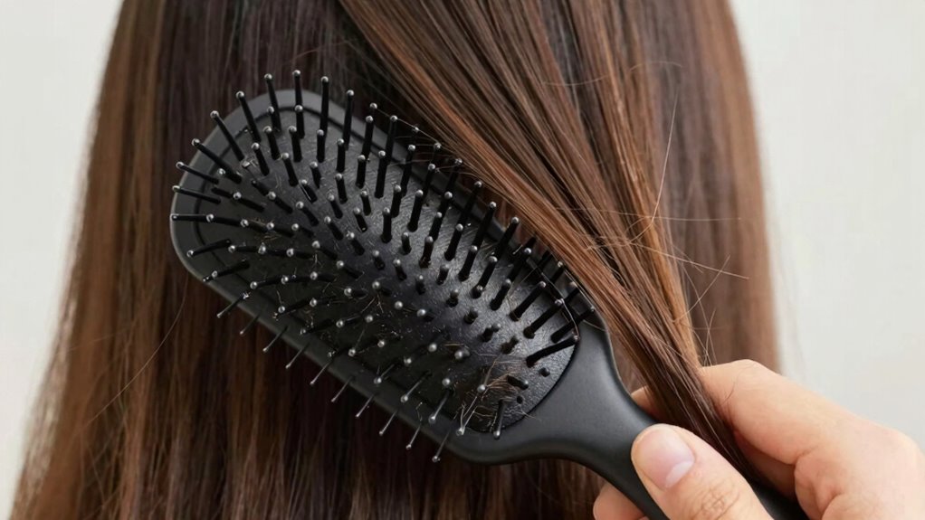 select appropriate gentle hairbrush