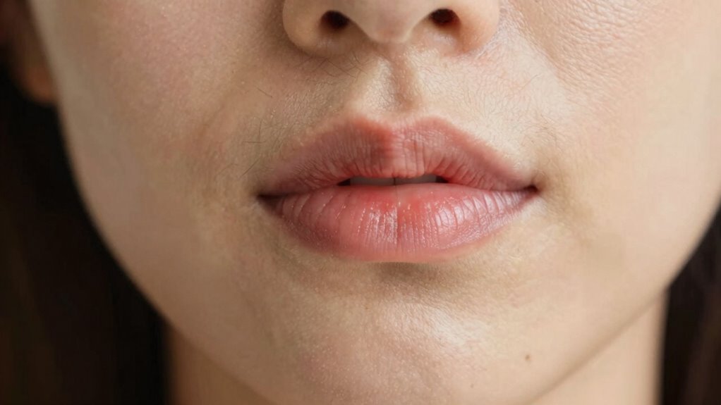 sensitive upper lip skin