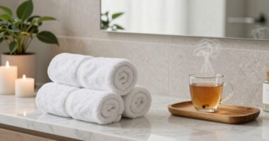 spa like bathroom ambiance