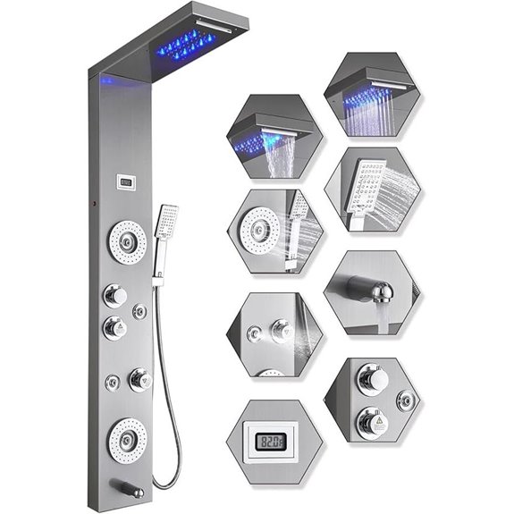 stainless steel shower panel