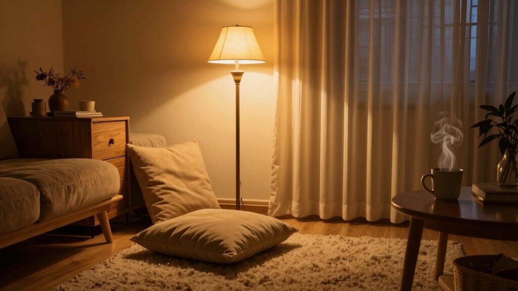 switch to warm evening lighting