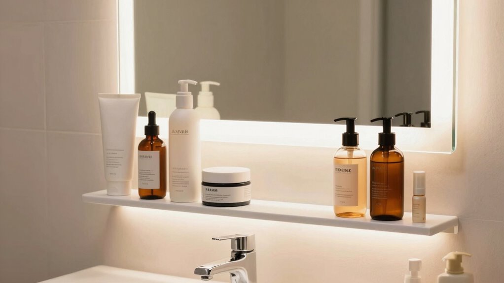 test bathroom lighting color