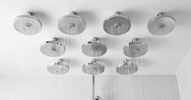 top ceiling rain shower systems