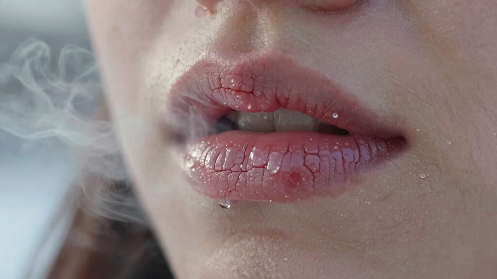 use humidifier and lip balm