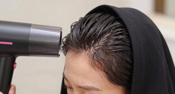 avoid over drying hairline