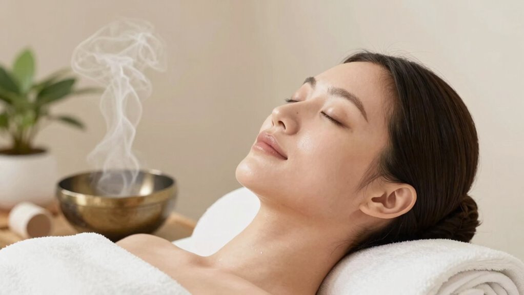 calm mindful skincare routine