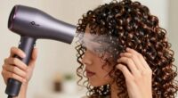 frizz free curly blow drying