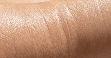 glossy firm minimal pores