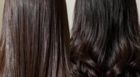 glossy versus silky hair