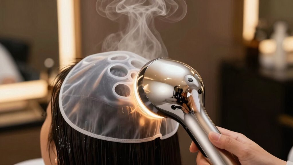 moist heat enhances hair health