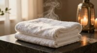 optimal towel warming time