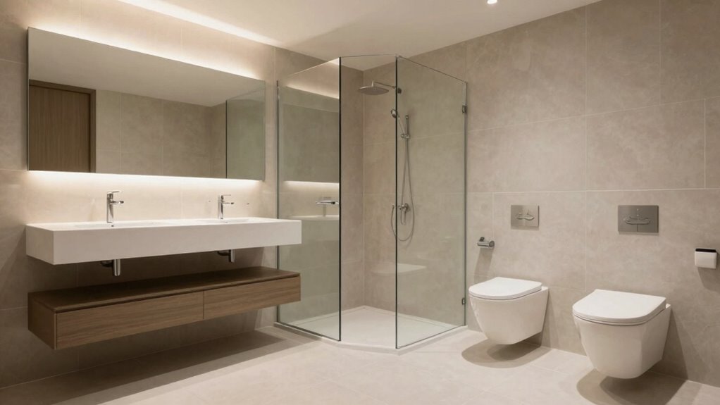 optimized bathroom layout design