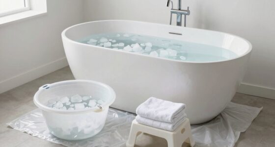 preparing a mess free ice bath
