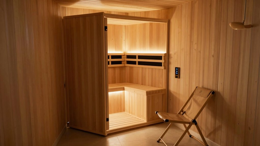 setting up small space sauna