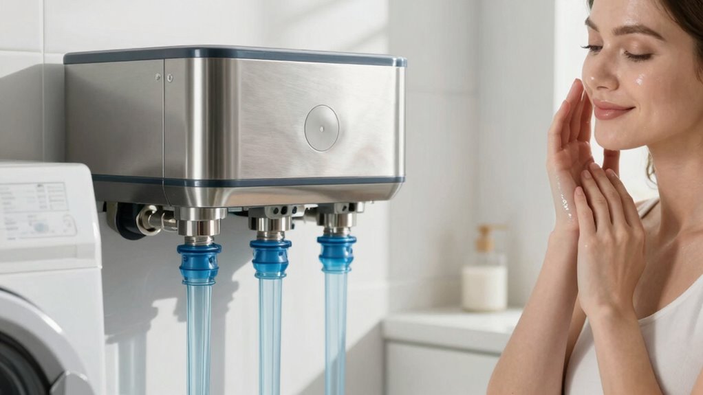 softened water improves skin health