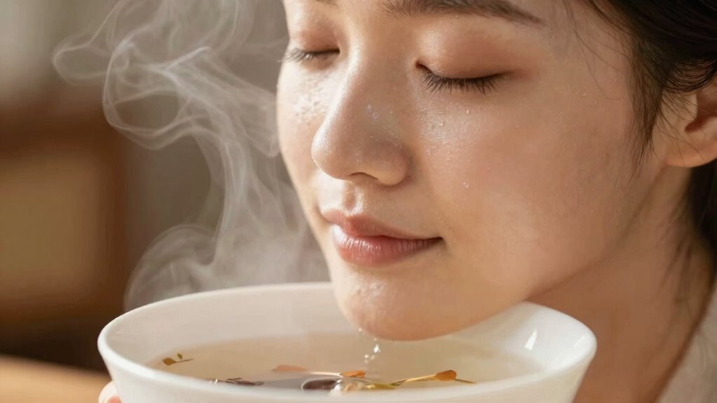 steam enhances pore cleansing
