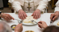 Pope Leo shares meal with vulnerable guests at Castel Gandolfo
